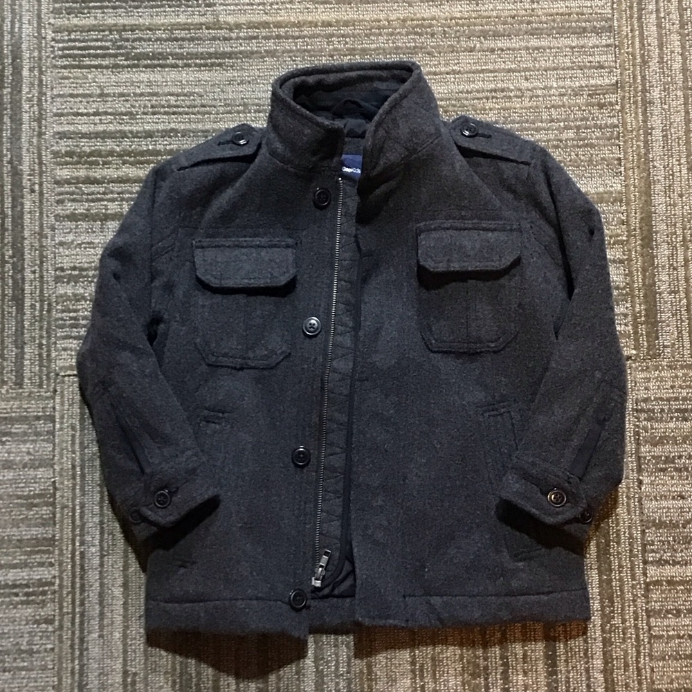 GAP Dark Gray Wool Kids Pea Coat Size S